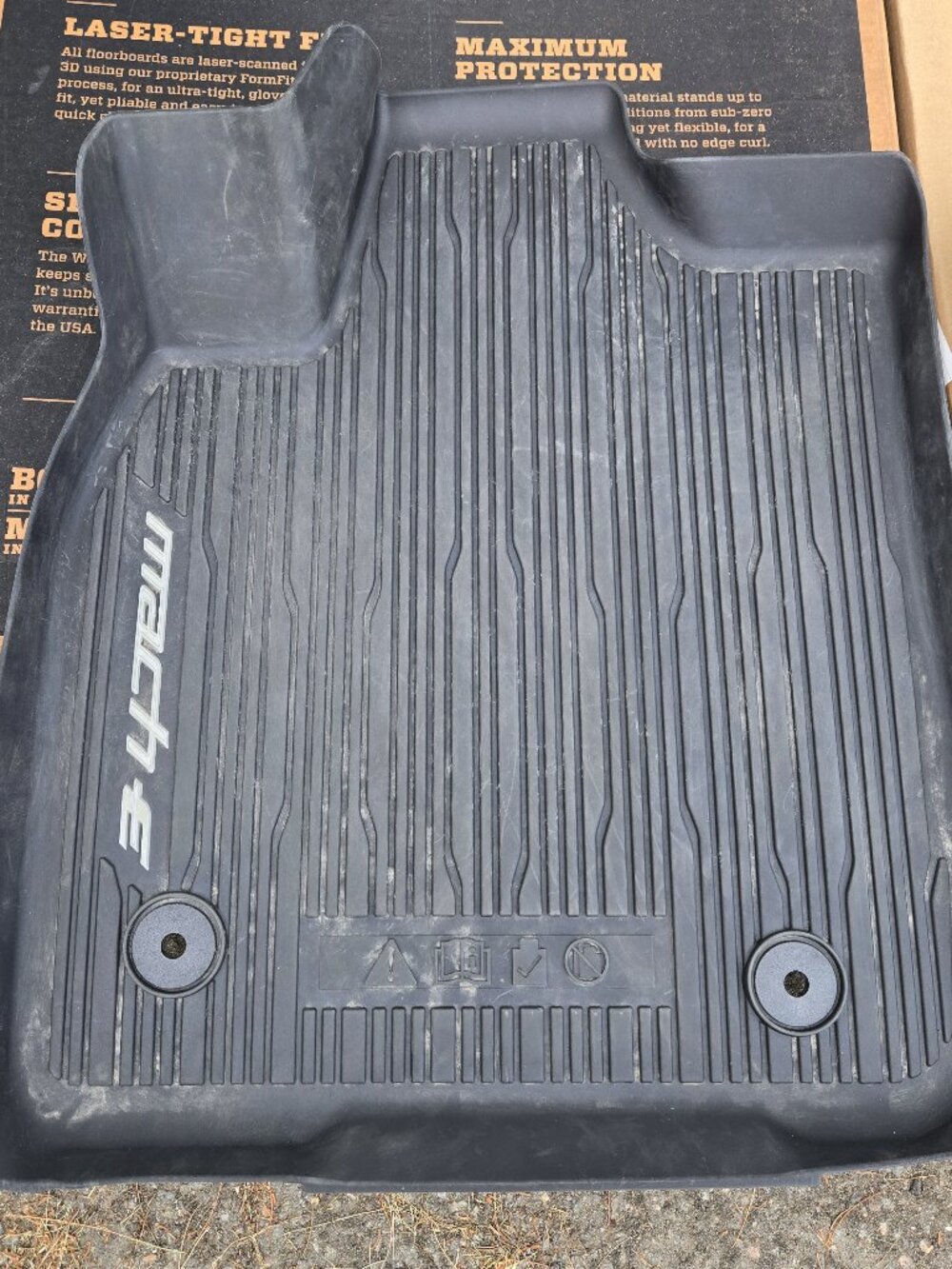 Ford Mustang Mach-E 2021-2026 All-Weather Floor Liner mats Logo * FRONT ONLY *
